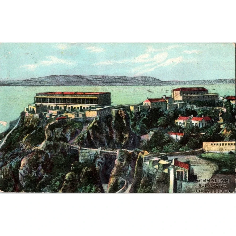 Vintage‎ Gibraltar Buena Vista South View Postcard Prudential Insurance